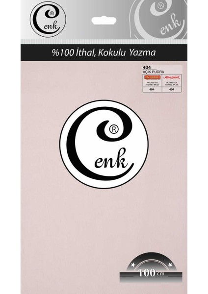 Cenk Düz Renk 100 cm Poşetli Yazma - 0301 - 404-A.PUDRA -97