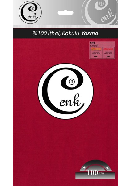 Cenk Düz Renk 100 cm Poşetli Yazma - 0301 - 646-ŞARABI -97