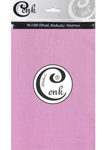 Cenk Düz Renk 100 cm Poşetli Yazma - 0301 - 034-AÇIK Gül -97