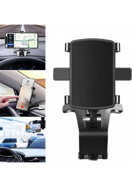 360 Döner Araç Direksiyon Önü Telefon Tutucu Torpido Üzeri Araç Telefon Tutucu