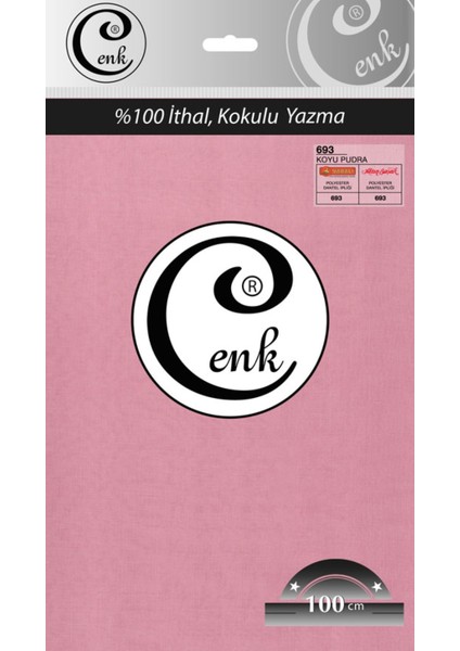 Cenk Düz Renk 100 cm Poşetli Yazma - 0301 - 693-KOYU Pudra -97