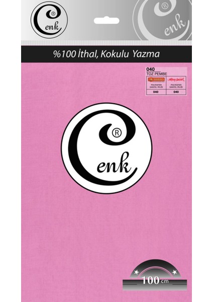 Cenk Düz Renk 100 cm Poşetli Yazma - 0301 - 040-TOZ Pembe -97