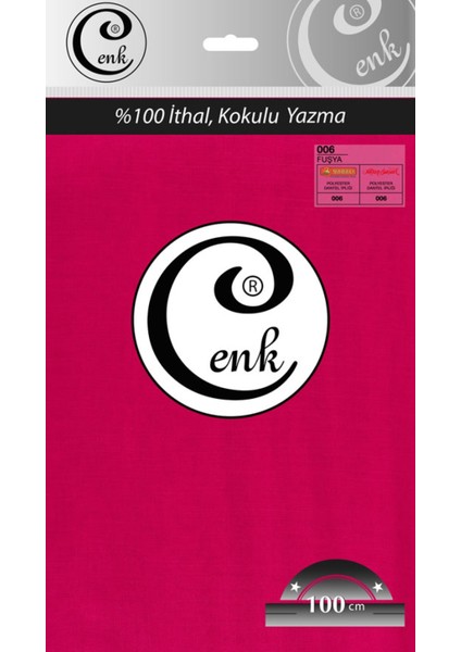 Cenk Düz Renk 100 cm Poşetli Yazma - 0301 - 006-FUŞYA -97