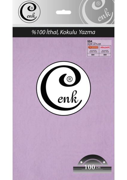 Cenk Düz Renk 100 cm Poşetli Yazma - 0301 - 554-AÇIK Leylak -97
