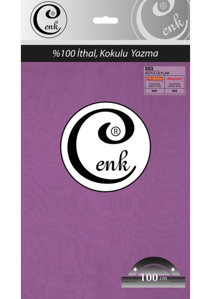 Cenk Düz Renk 100 cm Poşetli Yazma - 0301 - 553-KOYU Leylak -97