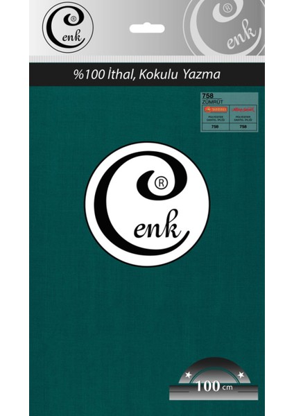 Cenk Düz Renk 100 cm Poşetli Yazma - 0301 - 758-ZÜMRÜT Yeşil -97