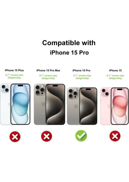 Apple iPhone 15 Pro Max Kılıf Magsafe Kablosuz Şarj Uyumlu Şeffaf Kapak