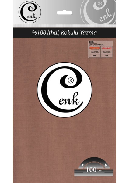Cenk Düz Renk 100 cm Poşetli Yazma - 0301 - 426-S.KAHVE -97