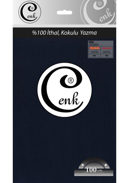 Cenk Düz Renk 100 cm Poşetli Yazma - 0301 - 455-LACIVERT -97
