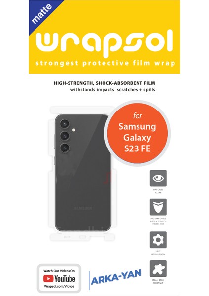 Samsung Galaxy S23 Fe Mat Arka ve Yan Koruyucu Poliüretan Film fiyatları