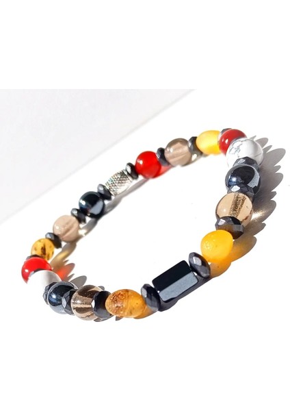 Doğal Taş Erkek Model Bileklik Kolye