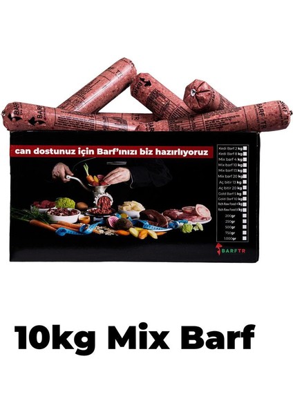 Bomba Paketi 10 kg Mix Barf Köpek Maması, 350 gr Fıstık Ezmesi Ödül MAMASI,1000 gr Yumurta Kabuğu Tozu./3'ü Bir Arada