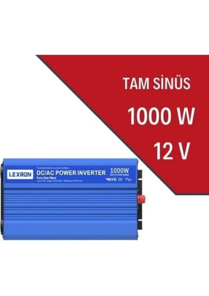 1000W-12V Tam Sinus Inverter
