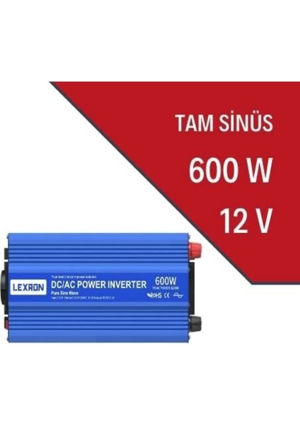 600W-12V Tam Sinus Inverter