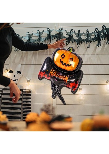 Halloween Kuyruklu Balkabağı Şekilli Süpershape Folyo Balon 1 Adet 88X61 cm fiyatları