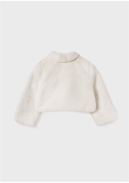 1-3 Yaş Kız Çocuk Tüylü Mont Krem modelleri