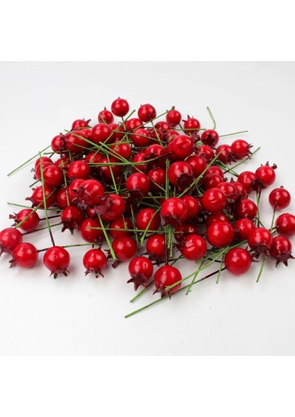 200 Adet Tekli Kokina Pike Yılbaşı Bereket Narı Top Kırmızı Renk 2 cm