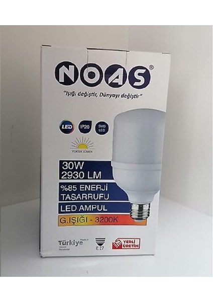 30W Smd LED Ampül E27 Duy 2700 Lm Günışığı Işık YL95-3001