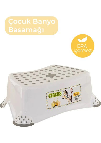 Kaydırmaz Çocuk Bebek Banyo Basamağı - Kaymaz Lavabo Taburesi