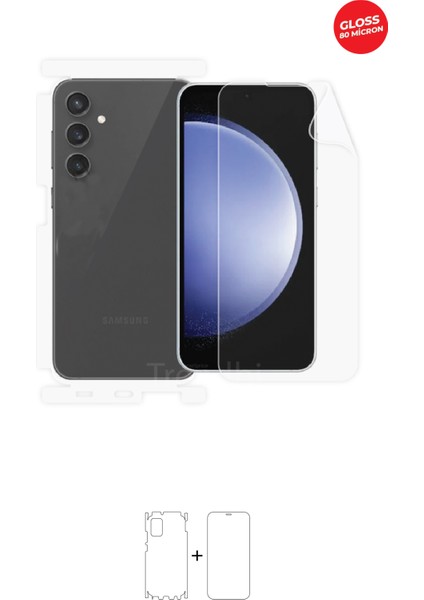 Samsung Galaxy S23 Fe Ön, Arka ve Yan 360 Derece Tam Kaplama Tpu Film