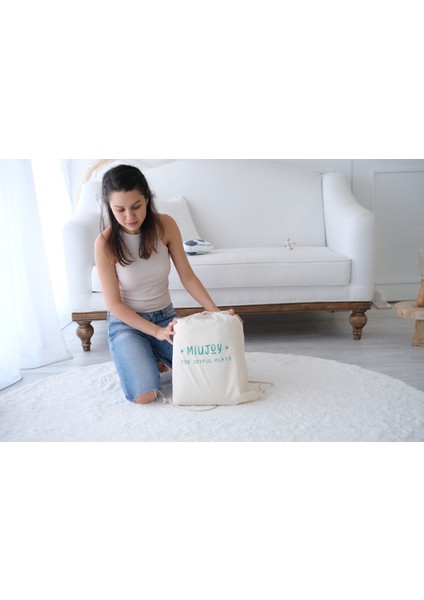 Eğitici Sağlıklı Dünya Haritalı Oyun Halısı - Küçük Gezgin - Çantalı