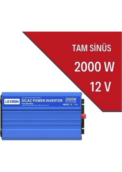 2000W-12V Tam Sinus Inverter