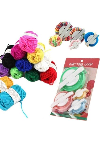 Ponpon Makinası 4 Lü Set Ponponmatik 4 Farklı Boy fırsatları