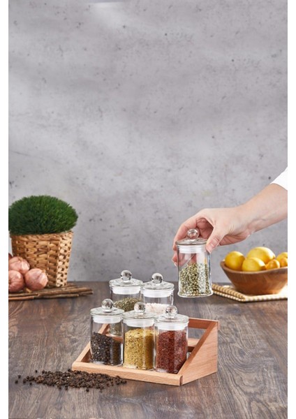 Vakum Kapaklı Cam Baharatlık Kavanoz 150 ml 6'lı