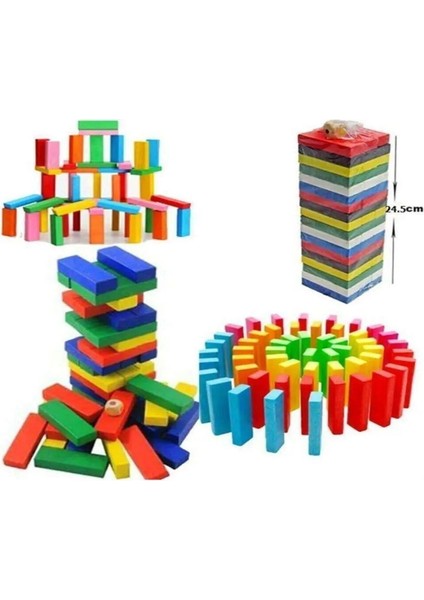 Renkli Jenga Ahşap Denge Oyunu