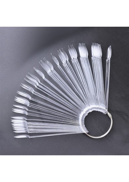 Tips Kartela Şeffaf Badem Patrisa Nail 50'li