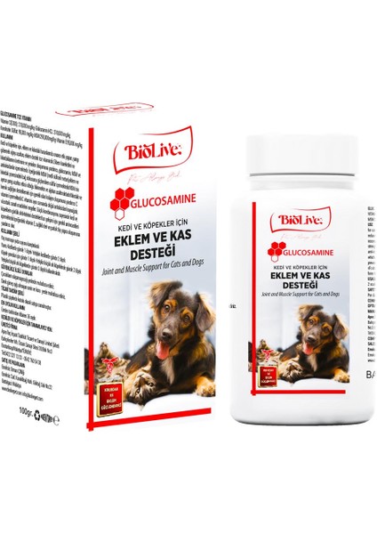 Kedi ve Köpekler Için Glucasamine Kas Desteği 100GR