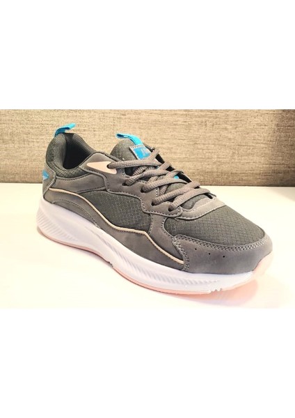 28751 Kadın Sneaker Spor Ayakkabı Gri - Somon