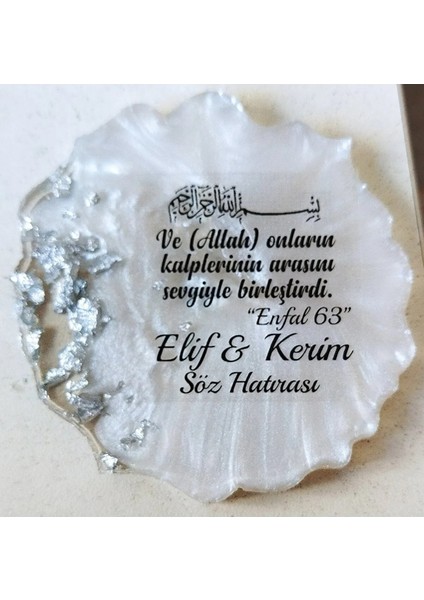 Mirabella Gift Epoksi Magnet 25 Adet Söz Nişan Nikah Kına Düğün Hediyeliği Kuran Hatırası Sünnet Mevlüt Hediyesi