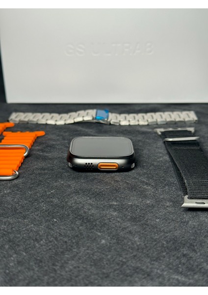 Watch 8 Ultra Gs Ultra 8 Kordon Kilitli Vidalı 49 mm 2.08 Ekran Çelik Kordonlu