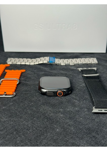 Watch 8 Ultra Gs Ultra 8 Kordon Kilitli Vidalı 49 mm 2.08 Ekran Çelik Kordonlu