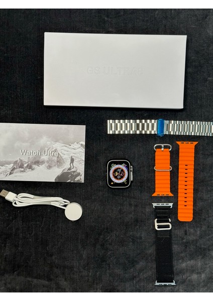 Watch 8 Ultra Gs Ultra 8 Kordon Kilitli Vidalı 49 mm 2.08 Ekran Çelik Kordonlu