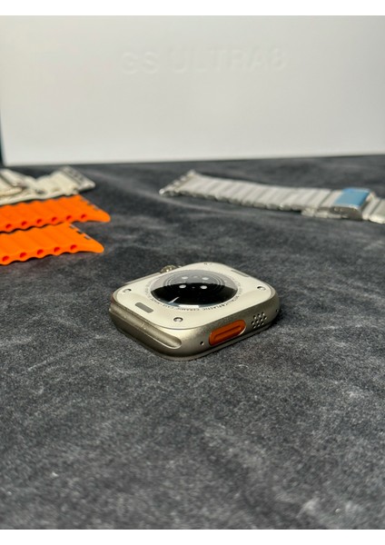 Watch 8 Ultra Gs Ultra 8 Kordon Kilitli Vidalı 49 mm 2.08 Ekran Çelik Kordonlu