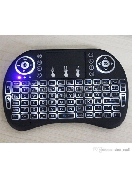Işıklı Küçük Dokunmatik Kablosuz Mini Klavye Mouse Televizyon Ps3 Xbox 360 Pc Uyumlu fırsatları