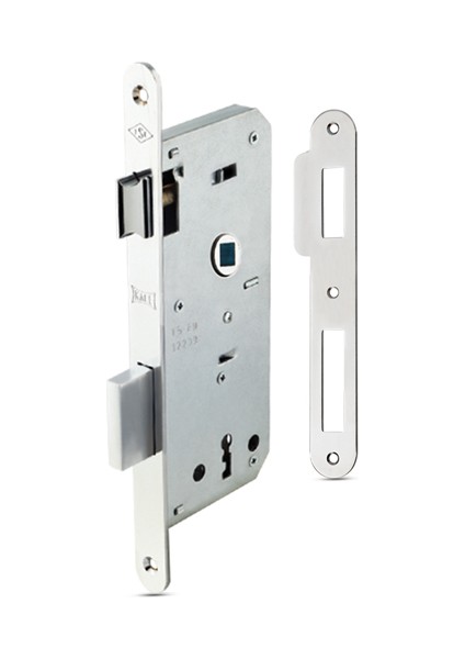 Kale İç Kapı Gömme Kilidi, Ahşap Kapılar İçin - 35 mm - Oval Nikel