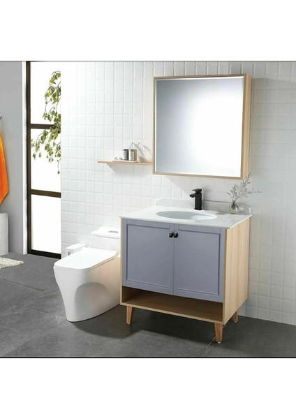 Siyah Lavabo Bataryası Mat Siyah Lavabo Musluğu Kare Modern Tasarım Siyah Batarya