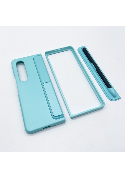 Samsung Galaxy Z Fold 4 Kılıf Standlı Veya Kalemli Lüx Sert Kapak Alp1 Turkuaz fiyatları