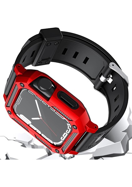 Apple Watch Se 2 2022 44MM Kordon Saat Etrafı Full Korumalı Defens Armor Lacivert