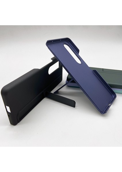 Samsung Galaxy Z Fold 5 Kılıf Standlı Veya Kalemli Lüx Sert Kapak Alp1 Lila