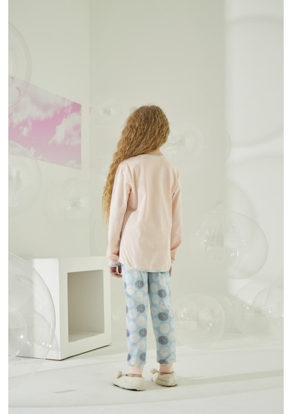Kız Çocuk Uzun Kol Somon Pijama Takımı C8T5N9O1 modelleri