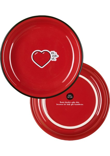 Hisli Şeyler Kalp Tabak Tekli 15 cm