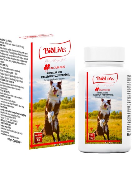 Köpekler Için Kalsiyum Toz Vitamin 100 gr