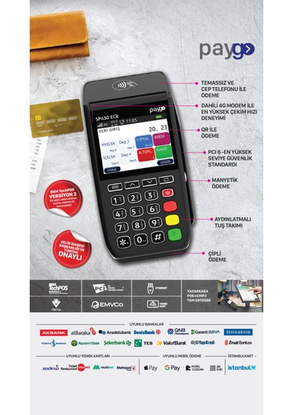 SP630PRO ECR 4G Yazarkasa Pos