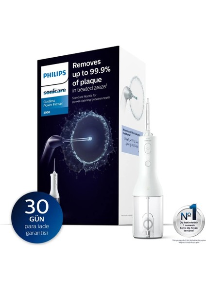 Sonicare Cordless Power Flosser 2000 Ağız Duşu HX3801/11 - Listerine 250 ml