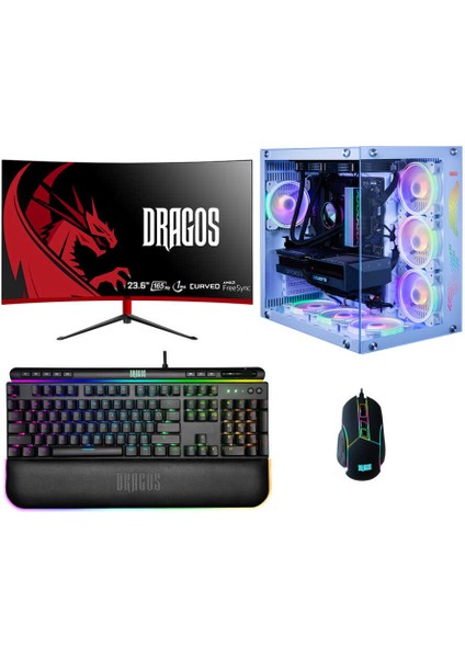 DRX6163 Intel Core I7 13700F 16GB 1tb M.2 Nvme SSD 8gb RTX4060 23.6 Inç 165Hz Curved Freedos Oyuncu Bilgisayarı