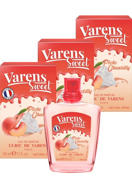 Ulric de Varens Varens Sweet Pêche Chantilly 3'lü Set (3X50ML Edp) Kadın Parfüm